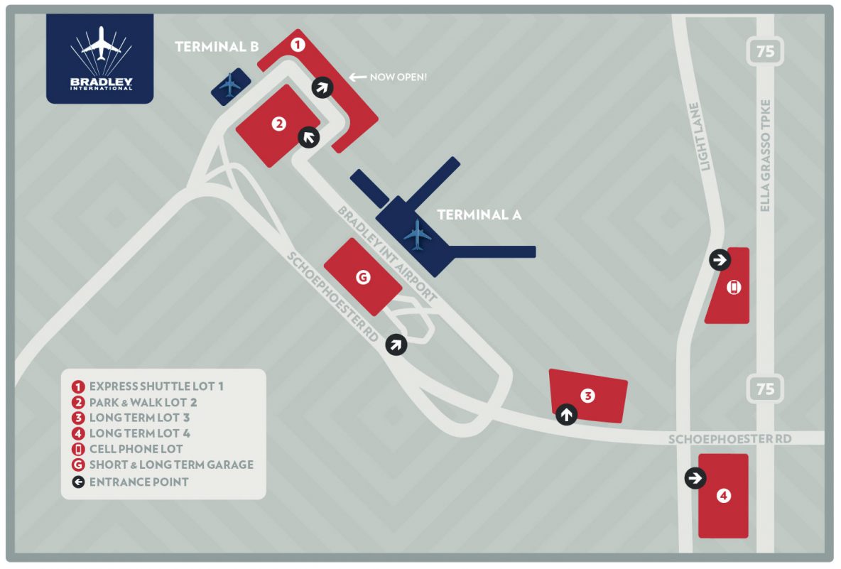 BDL Parking Lot Map | Bradley International Airport