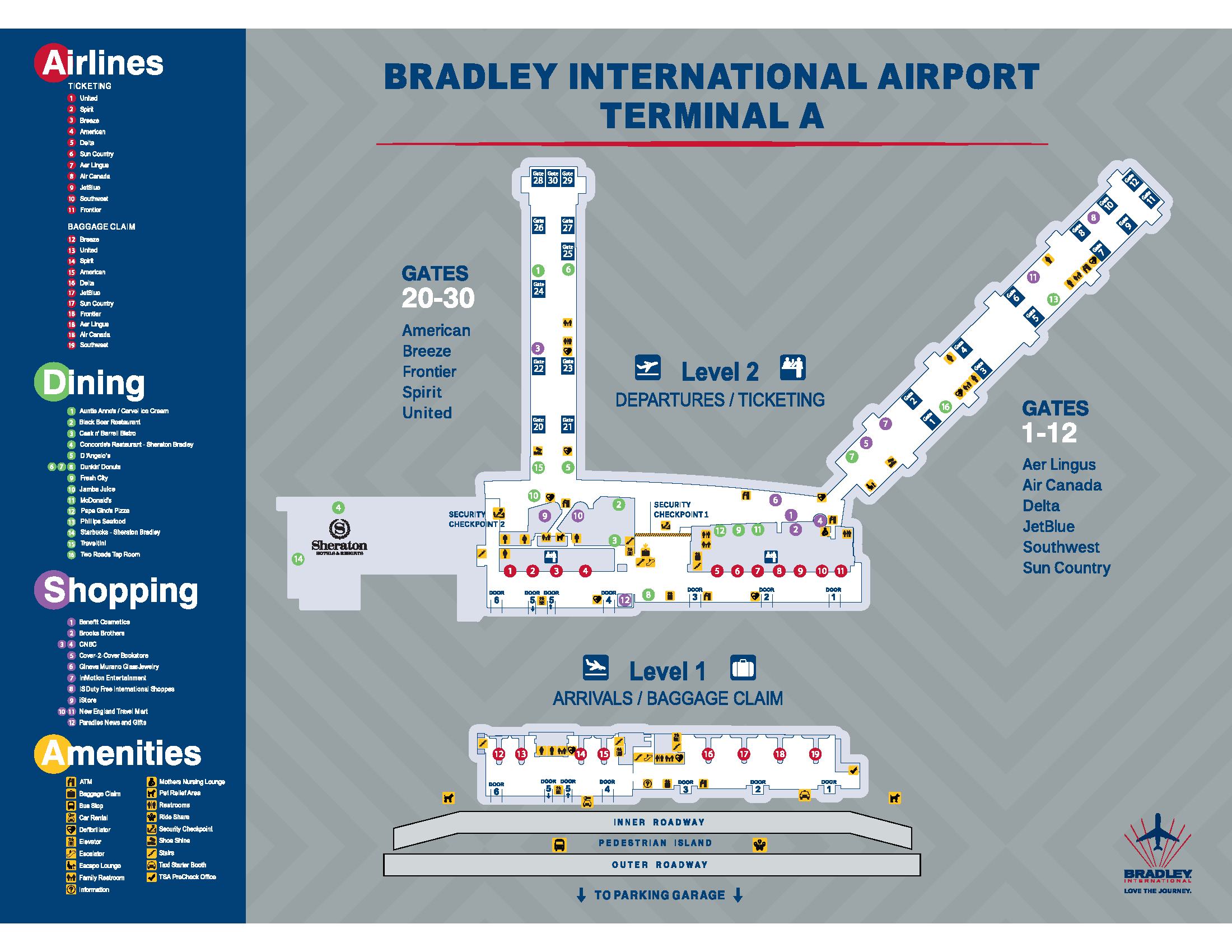 American Airlines Terminal Map Maps | Bradley International Airport