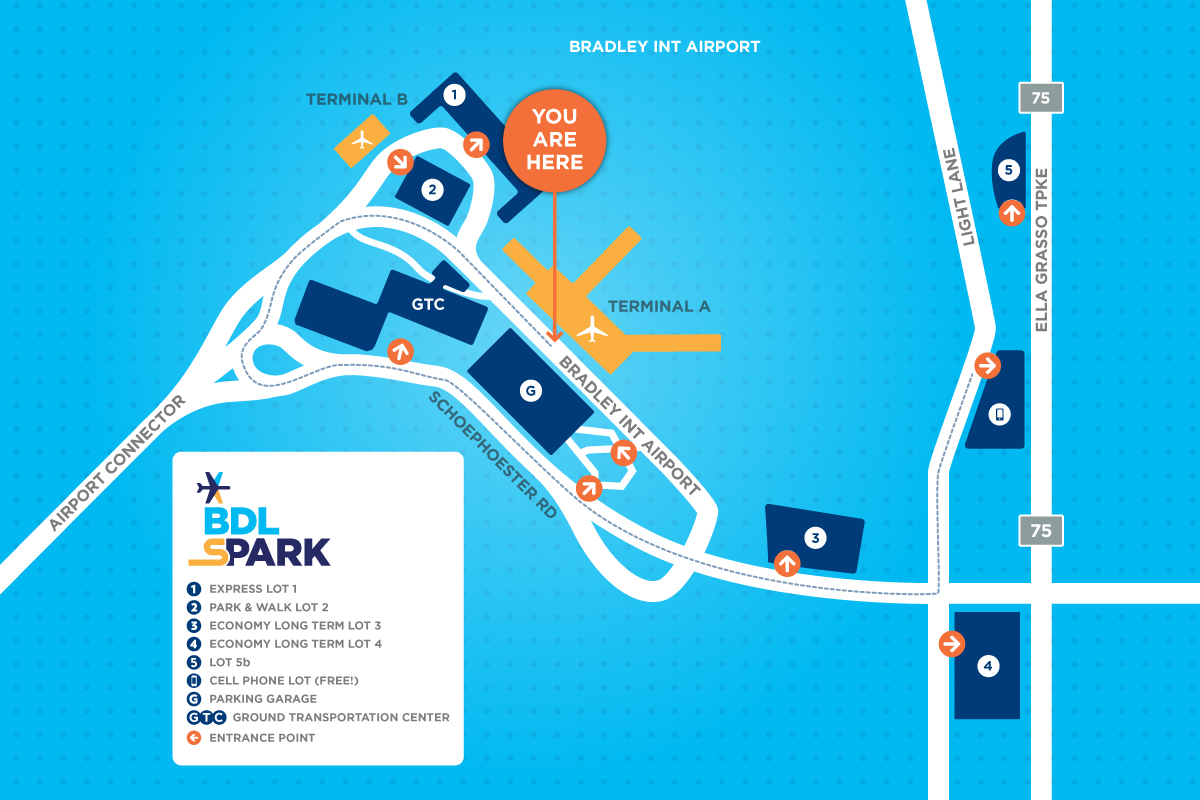 Bradley International Airport Map